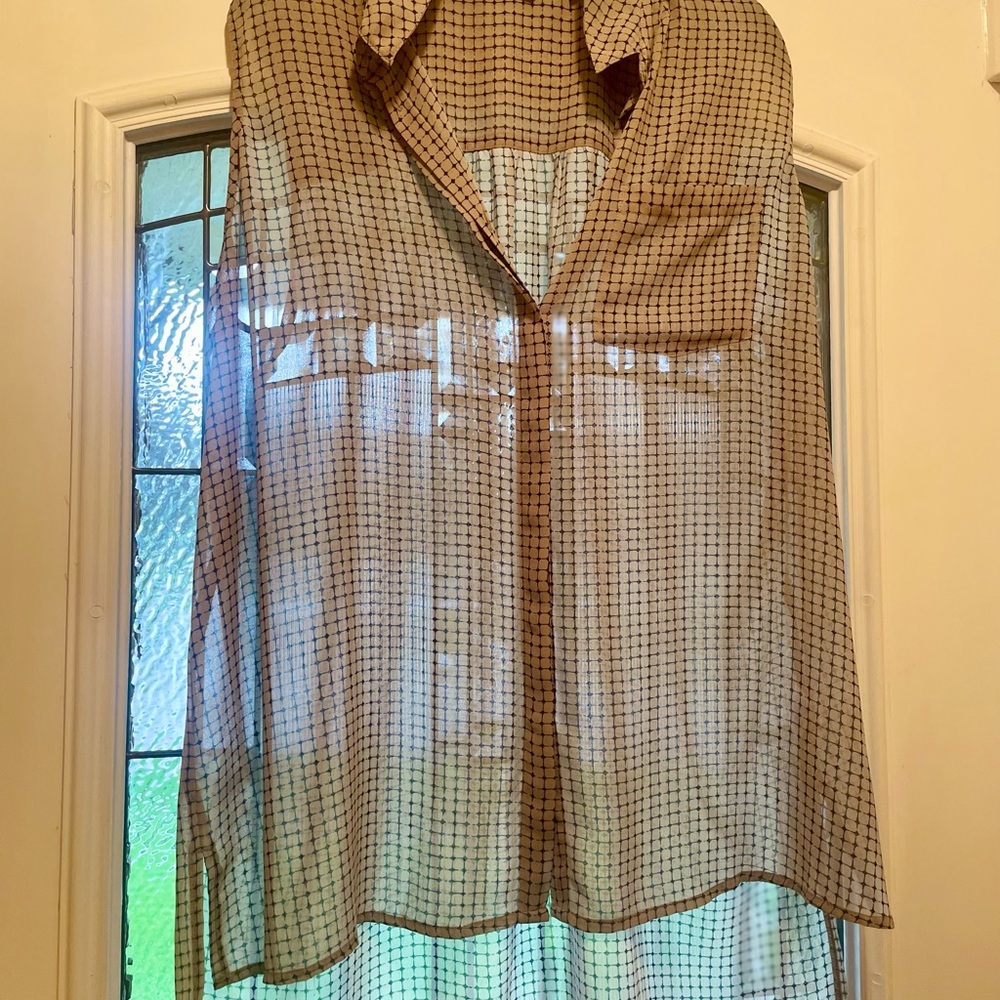 Reitman’s Beige and Black Patterned Sleeveless Top Size XL